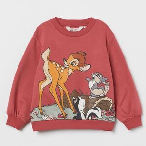 H&M Girls Disney Bambi Thumper Flower Sweatshirt Crewneck Sweater Size 6x/7